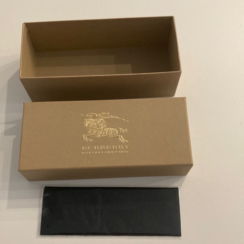 BURBERRY empty sunglasses box & cloth.